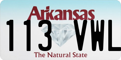 AR license plate 113VWL