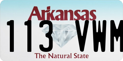 AR license plate 113VWM