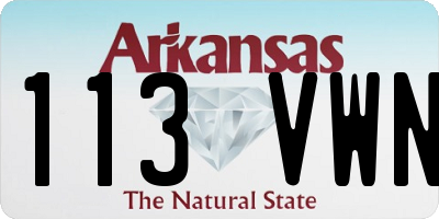 AR license plate 113VWN