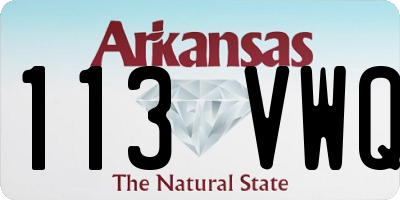 AR license plate 113VWQ