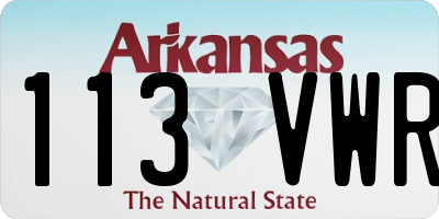 AR license plate 113VWR