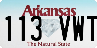 AR license plate 113VWT