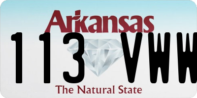 AR license plate 113VWW