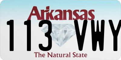 AR license plate 113VWY