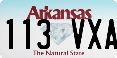AR license plate 113VXA