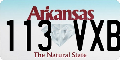 AR license plate 113VXB