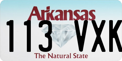 AR license plate 113VXK