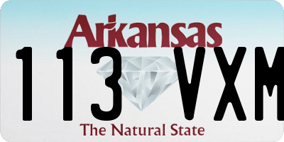 AR license plate 113VXM