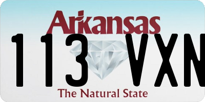 AR license plate 113VXN