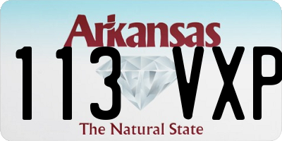 AR license plate 113VXP