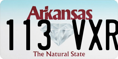 AR license plate 113VXR
