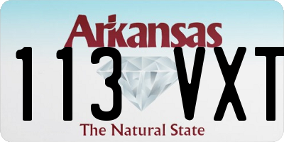 AR license plate 113VXT