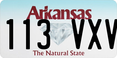 AR license plate 113VXV