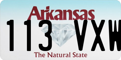 AR license plate 113VXW