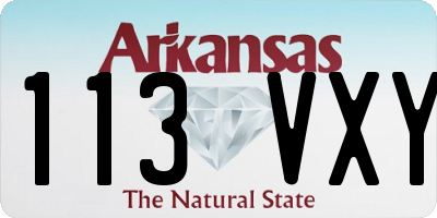 AR license plate 113VXY