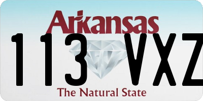 AR license plate 113VXZ
