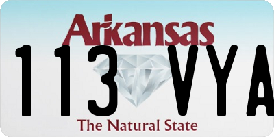 AR license plate 113VYA