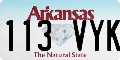 AR license plate 113VYK