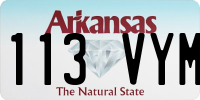AR license plate 113VYM