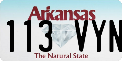 AR license plate 113VYN