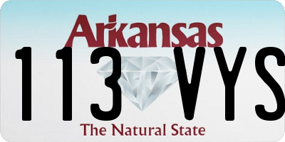 AR license plate 113VYS