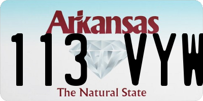 AR license plate 113VYW