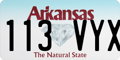 AR license plate 113VYX
