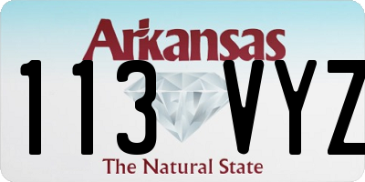 AR license plate 113VYZ
