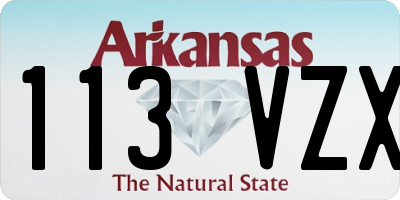 AR license plate 113VZX