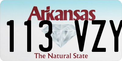 AR license plate 113VZY