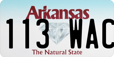 AR license plate 113WAC