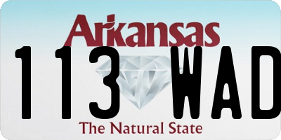 AR license plate 113WAD