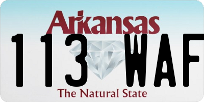 AR license plate 113WAF