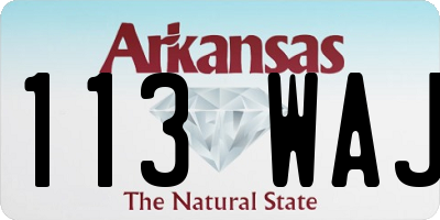 AR license plate 113WAJ
