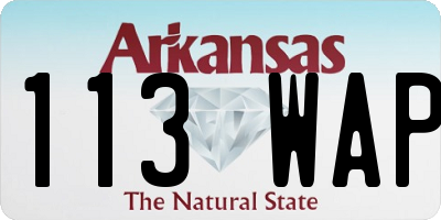 AR license plate 113WAP