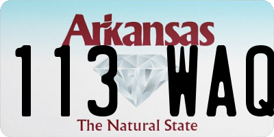 AR license plate 113WAQ