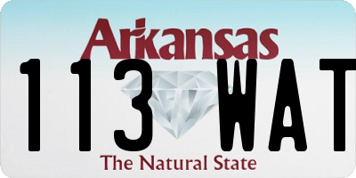 AR license plate 113WAT