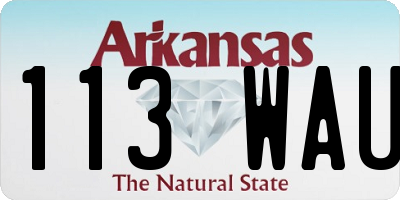 AR license plate 113WAU