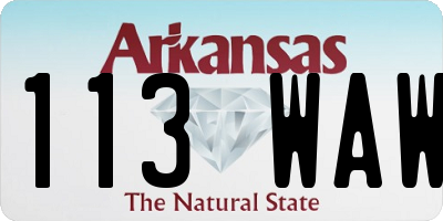 AR license plate 113WAW