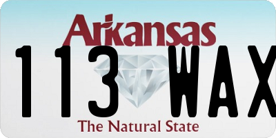 AR license plate 113WAX