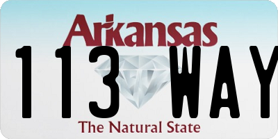 AR license plate 113WAY