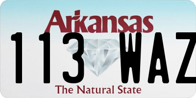 AR license plate 113WAZ