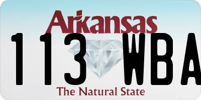 AR license plate 113WBA