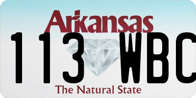 AR license plate 113WBC