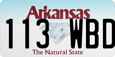 AR license plate 113WBD