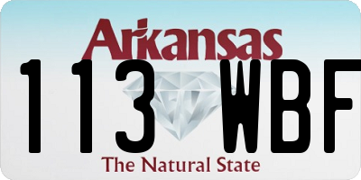 AR license plate 113WBF
