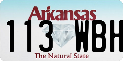 AR license plate 113WBH