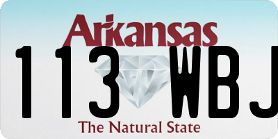 AR license plate 113WBJ