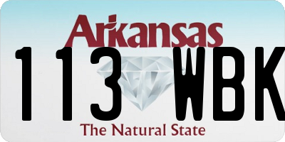 AR license plate 113WBK