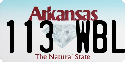 AR license plate 113WBL